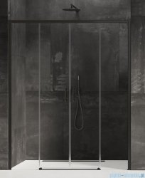 New Trendy Prime Black drzwi wnękowe podwójne 170x200 cm przejrzyste D-0344A