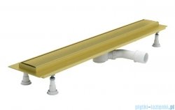 Schedpol Schedline Regular Line odpływ liniowy z maskownicą Gold Steel 80x8cm SOLSTZ-80080