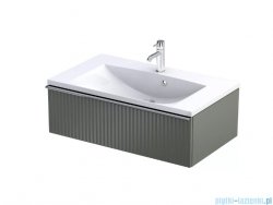 Oristo Etna Konsola podumywalkowa wisząca Ryflowana 80x45x25 oliwkowy mat OR52-SD1S-80-17R