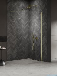 New Trendy Nesta Light Gold kabina Walk-In 80x200 cm złoty połysk K-1731