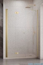 Radaway Nes Brushed Gold DWSB drzwi wnękowe 140cm W4 lewe złoto szczotkowane szkło przejrzyste 10044850-99-01L/10045550-01-01
