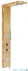 Corsan Balti panel prysznicowy z termostatem chrom drewno bambusowe B-001TCH