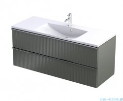 Oristo Etna szafka podumywalkowa wisząca Ryflowana 120x50x45 oliwkowy mat OR52-SD2S-120-17R