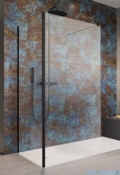 Radaway Modo New Black IV kabina Walk-in 140x80 czarny mat/szkło przejrzyste 389644-54-01/389084-54-01