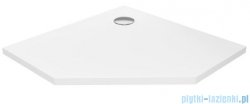 New Trendy Nex brodzik konglomeratowy pięciokątny 90x90x3,5 cm biały B-0452