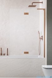 Radaway Essenza 8 SL Brushed Copper PND II parawan nawannowy 120cm prawy szczotkowana miedź/przejrzyste 10500120-93-01L