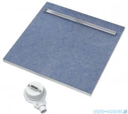 Schedpol brodzik posadzkowy podpłytkowy ruszt Slim Lux Steel 90x90x5cm 10.102/OLSL