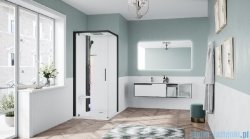 Novellini Glax 1 2.0 kabina z sauną parową 90x90 lewa czarna G21GF90ST5-1HH