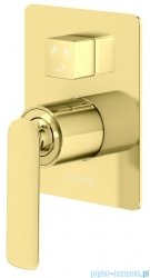 Kohlman Experience Gold podtynkowa bateria wannowo-prysznicowa z trzema wyjściami złoty połysk QW211EGD