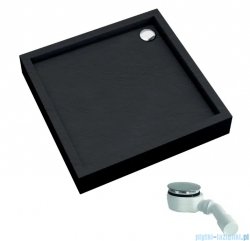 Schedpol Schedline Favory Plus brodzik kwadratowy 90x90x16cm Black Stone 3ST.F1K-9090/C/ST