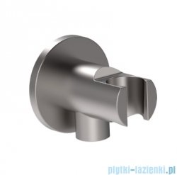 Roca Przyłącze kątowe Aqua 1/2 z uchwytem na słuchawkę Inox z powłoką Everlux-PVD A5B5250SM0