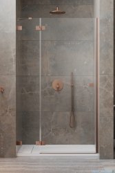 Radaway Essenza Pro Brushed Copper Dwj drzwi wnękowe 120cm lewe szczotkowana miedź 10099120-93-01L