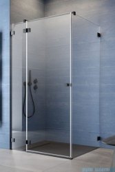 Radaway Essenza Pro Black Kdj kabina 90x90cm lewa czarny mat/szkło przejrzyste 10097090-54-01L/10098090-01-01