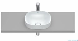 Roca FINECERAMIC umywalka wpuszczana w blat cienkościenna Soft 37x37 perłowa A32750R630