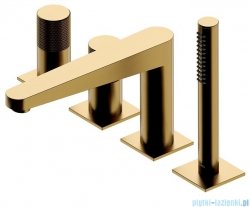 Omnires Contour bateria wannowa 4-otworowa złoto szczotkowane CT8032GLB