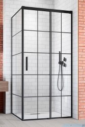 Radaway Idea Black Kdj Factory kabina prysznicowa 120x100 prawa czarny mat/szkło przejrzyste 387042-54-55R/387052-54-55L