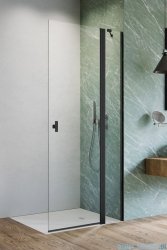 Radaway Nes 8 Black KDD II kabina walk in 80cm prawa czarny mat/szkło przejrzyste 10085080-54-01R