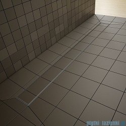 Radaway prostokątny brodzik podpłytkowy z odpływem liniowym na dłuższym boku Basic 109x89cm 5DLA1109B,5R085B,5SL1