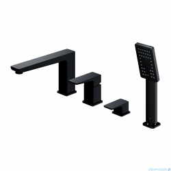 Omnires Parma bateria wannowa 4-otworowa kompletna czarna PM7432BL