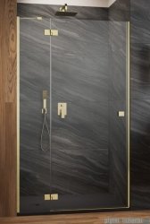 Radaway Essenza 8 Brushed Gold Dwj drzwi wnękowe 80cm lewe szczotkowane złoto/szkło przejrzyste 10480512-01-01L/10460237-99-01L