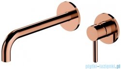 Omnires Y bateria umywalkowa element natynkowy z długą wylewką miedź połysk Y1215HLROCP