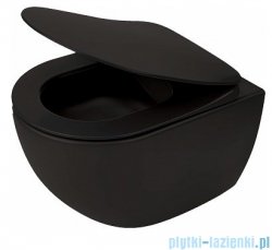 Deante Peonia Zero Nero miska wisząca bez kołnierza czarny mat CDE NZPW