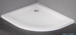 New Trendy Mild Satin Brodzik akrylowy asymetryczny 80x90x4,5 cm lewy biały mat B-0684
