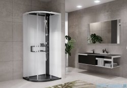 Novellini Glax 2 2.0 kabina z hydromasażem 100x100 czarna G22R100T1-1HU