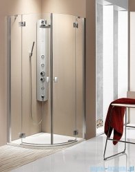 Radaway Kabina prysznicowa Essenza PDD E 90x80 szkło brązowe + brodzik Siros E Compact prawy + syfon 32532-01-08N
