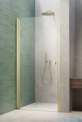 Radaway Nes Brushed Light Gold Dwj I Drzwi wnękowe 80cm lewe szczotkowane jasne złoto szkło przejrzyste 10026080-98-01L