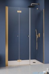 Radaway Nes Gold DWSB drzwi wnękowe 130cm W2 lewe złoty połysk szkło przejrzyste 10044950-09-01L/10045350-01-01