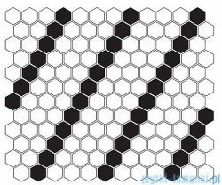Dunin Mini Hexagon B&W Lean płytka ścienna 26x30cm