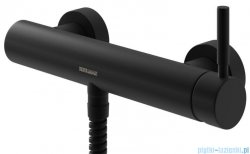 Kohlman Roxin Black bateria prysznicowa ścienna czarny półmat QW120RB