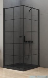 New Trendy New Soleo Black 90x90x195 cm kabina kwadratowa lewa wspornik skośny przejrzyste D-0285A/D-0120B