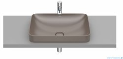 Roca FINECERAMIC umywalka wpuszczana w blat cienkościenna Square 55x37 cafe A327534660