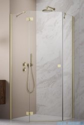 Radaway Essenza Ptj Brushed Gold kabina pięciokątna 100x100cm lewa szkło przejrzyste 1385010-99-01L/1385051-01-01