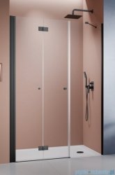 Radaway Nes Black DWSB drzwi wnękowe 130cm W2 lewe czarny mat szkło przejrzyste 10044950-54-01L/10045350-01-01