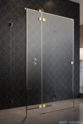 Radaway Essenza Pro Gold Kdj+S kabina 80x90x80cm lewa złoty połysk/szkło przejrzyste 10097390-09-01L/10098080-01-01/10098080-01-01