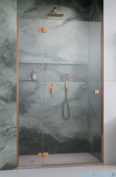 Radaway Essenza 8 Brushed Copper Dwj drzwi wnękowe 120cm lewe szczotkowana miedź/szkło przejrzyste 10480812-01-01L/10460337-93-01L