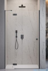 Radaway Essenza 8 Brushed GunMetal Dwj drzwi wnękowe 80cm lewe szczotkowany grafit/szkło przejrzyste 10480512-01-01L/10460237-92-01L