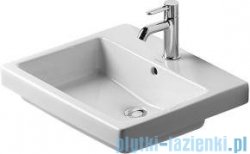 Duravit Vero umywalka nablatowa z przelewem z otworem na baterię 550x460 mm 031555 00 00