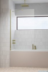 Radaway Modo New Brushed Gold Pnj parawan nawannowy 90cm L/P szczotkowane złoto 10006090-99-01
