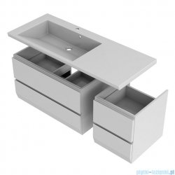 Oristo Brylant szafka z umywalką lewa 125x50x48cm grafit/biały OR36-SD2S-85-5/OR36-SD2S-40-5/UME-BR-125-92-L
