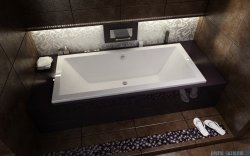Besco Quadro 155x70cm Wanna prostokątna #WAQ-155-PK