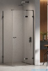 New Trendy Eventa Black Chrome kabina prysznicowa prostokątna 80x70x200 cm prawa przejrzyste czarny połysk EXK-6175
