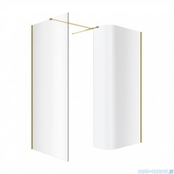 Excellent Vidoq walk-in kabina prysznicowa gięta, ścianka prosta 90cm, ścianka gięta 83cm złoty połysk KAEX.1507.K.0900.0830.GL
