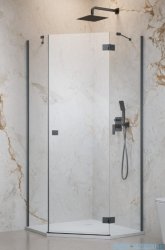 Radaway Essenza Brushed GunMetal Ptj kabina pięciokątna 80x100cm prawa szczotkowany grafit szkło przejrzyste 1385010-92-01R/1385054-01-01
