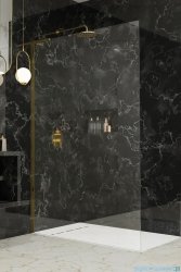 Radaway Modo SL Gold  II kabina Walk-in 50x200 lewa złoty połysk/szkło przejrzyste 10319054-09-01L