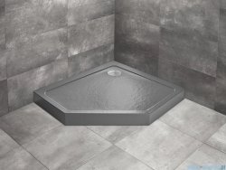 Radaway Doros Pt E Compact Stone brodzik pięciokątny 90x80x11,5cm prawy antracyt SDRPTP9080-05-64SR
