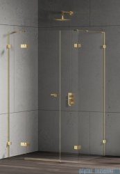 New Trendy Eventa Gold Shine kabina prysznicowa prostokątna 110x90x200 cm lewa przejrzyste Złoty połysk EXK-4780